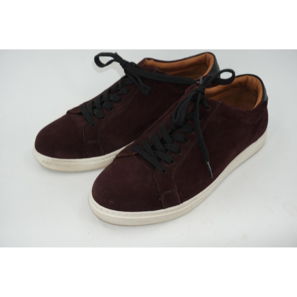 Allen‎ Edmonds Courtside Suede Shoes Sneakers Burgundy Red Casual Men's 8.5 EEE